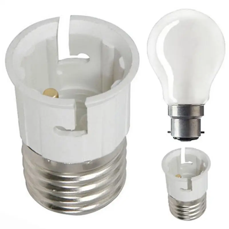 

B22 to E27 Base LED Light Lamp Bulb Fireproof Holder Adapter Converter Socket Change