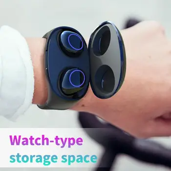 

HM50 TWS Bluetooth 5.0 Wireless Portable Touch Control Earphone Wrist Ears Ear Entry Sports Type Admission with Charging Box