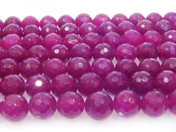 16 мм большие круглые ограненные ярко розовые Агаты бусины из нефрита|jade beads|pink jade
