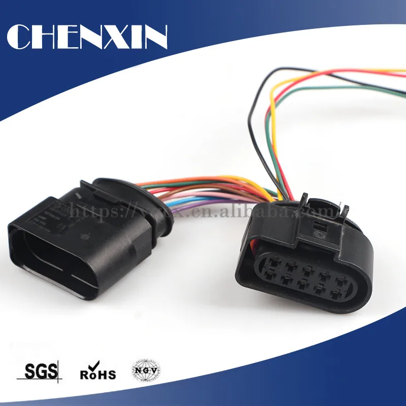 Auto Connector Wire Harness Electrical Automotive Vehicle 10Pin