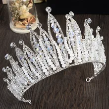 2017 New Arrivals Queen Diademe Luxurious Crystal Crown Large Bridal Rhinestone Tiaras Handmade Headpiece Tiara de