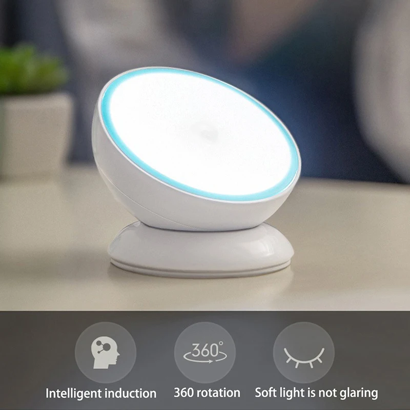 

New USB charging PIR Motion Sensor 6 Led Night Light Wireless Detector Light Wall Lamp Light Auto On/Off Closet Battery Power