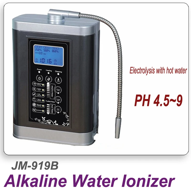 

Alkaline water ionizer machine alkaline water regulate body pH balance water ionizer PH 4.5~9 Titanium gold plate Weak alkalinit