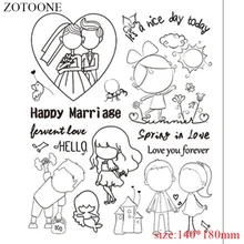 Wedding Stamps For Card Making Promotion Promotional Zotoone Vintage Diy Wedding Stamp Decoration Transpa Os Stamps For Card Making Clear Sbooking E