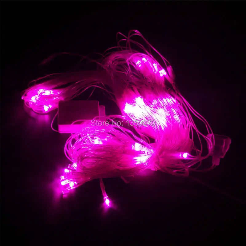 LED light string outdoor net lights LED garland wedding - pink 3