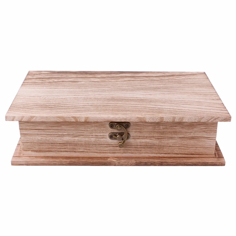 1 шт. деревянная запирающаяся коробка в форме книги|lockable box|organizer storage boxstorage box |