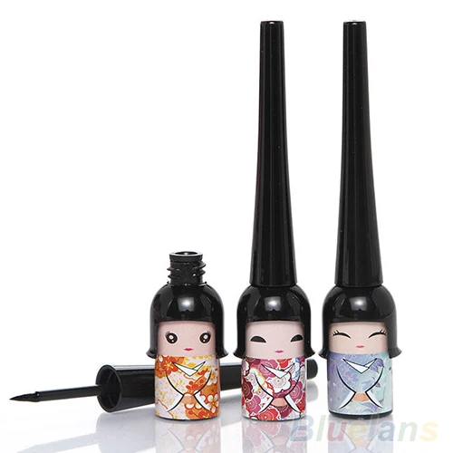 1 шт., модная черная водостойкая Милая кукольная подводка для глаз, жидкая ручка для макияжа, косметическая подводка для глаз, женская красота, 4DYV 7GQV 8VQF