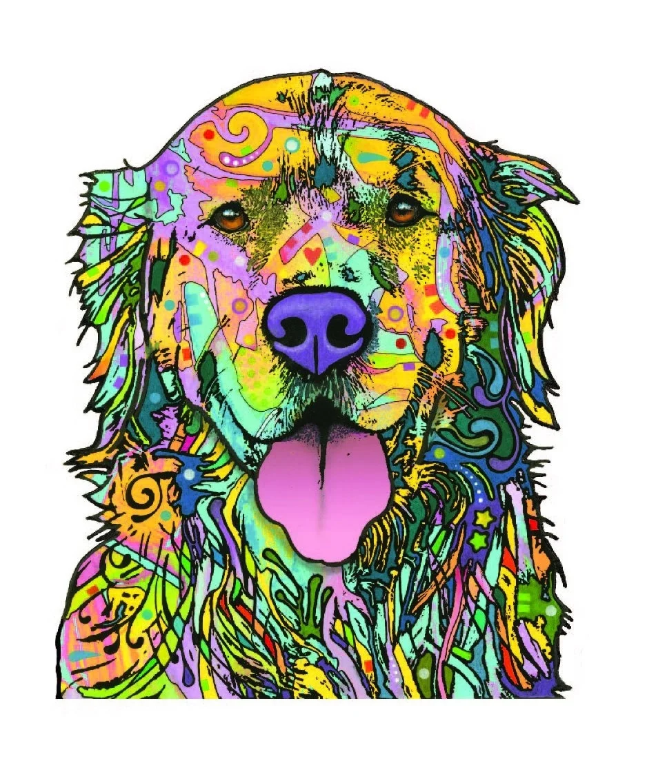 

For Enjoy It Dean Russo Golden Retriever Car Sticker, Outdoor Rated Vinyl Sticker Decal for Windows, Bumpers, Laptops or Crafts