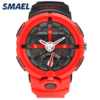 

Military Watch Waterproof SMAEL Shock Digital relogio masculino Quartz Wristwatches Men Sport Watches 1637 LED Red Army Watches