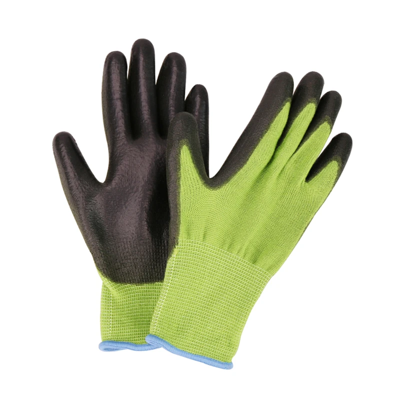 Анти-УФ Зеленые Бамбуковые рабочие перчатки для сада GMG противомикробные черные ПУ рабочие защитные перчатки рабочие перчатки для женщин и мужчин