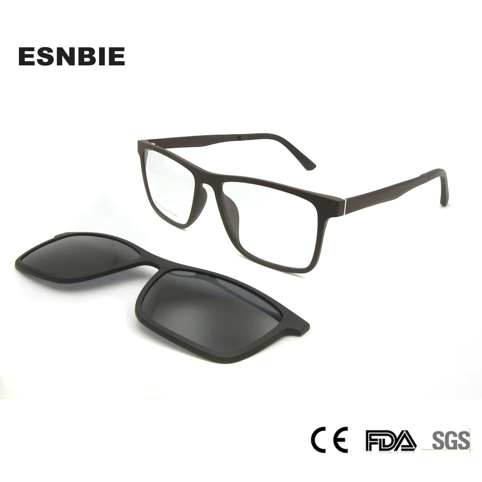 

Ultra-Light Titanium Ultem Man Glasses Frame Optical Frames Women Men Eyeglasses With Magnetic Polarized Clip On Glasses UV400