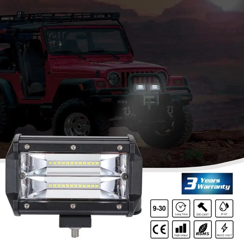 VODOOL 5 بوصة السحب صف LED سيارة قضيب مصابيح عملي IP67 للماء 240 W 6000 K 9-30 V الضباب مصباح القيادة ضوء ل الطرق الوعرة شاحنة SUV ATV