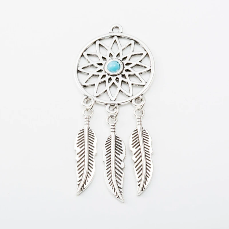 

Dreamcatcher Design Charms For Jewelry Making Bracelet Necklace Earrings Keychain Antique Silver Plated Dream Catcher Charm
