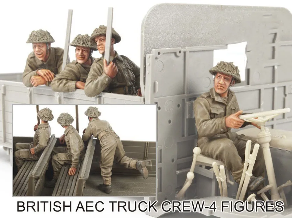 

1/35 Scale Unpainted Resin Figure British AEC Soldiers