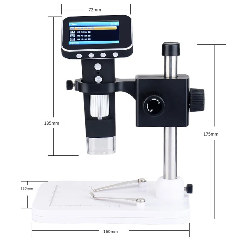 500X2,5 Inch ЖК Цифровые микроскопы Беспроводной микроскоп ручной 8-светодиодный светильник увеличительное Стекло Лупа с подставкой