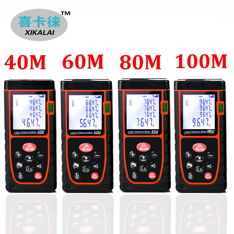 Laser Distance Meter 40M 60M 80M 100M Laster Rangefinder Range Finder Trena Ruler Diastimeter Building Measure Device Tool D1013