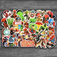 Новинка, 50 шт./лот, классические наклейки с аниме Marvel, игрушки для ноутбука, скейтборд, стикеры для багажа, водонепроницаемые забавные наклейки с человеком-пауком для детей