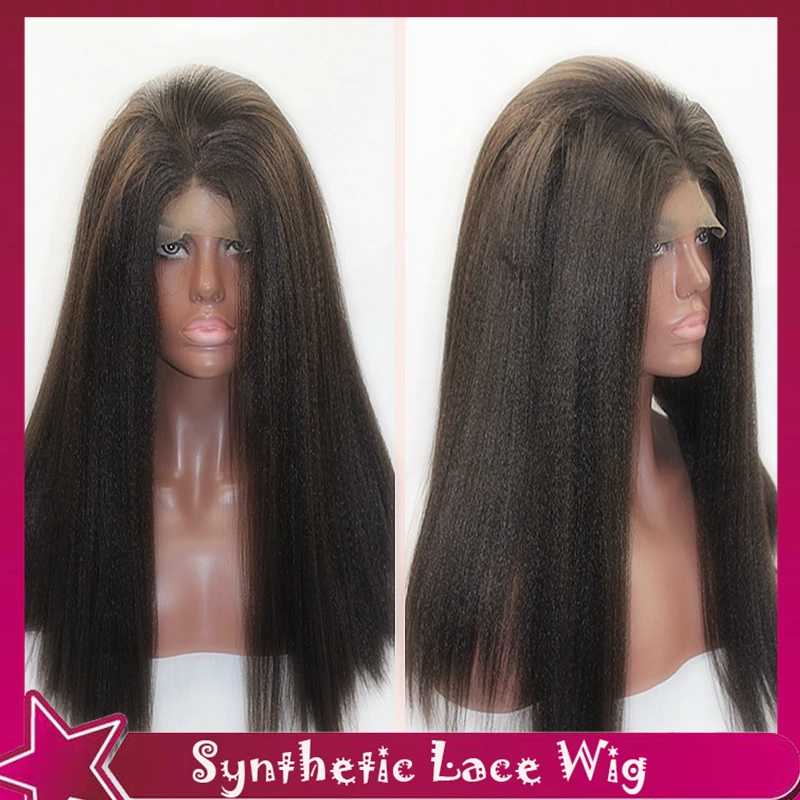 New Arrival High Density 100 Synthetic Lace Front Wig 2 Dark