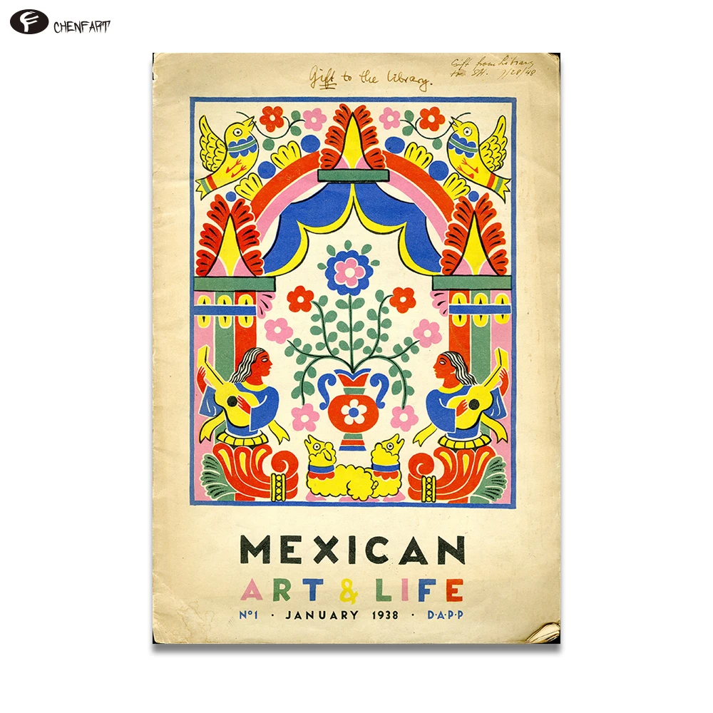

CHENFART Canvas Prints Vintage Art Mexican Art & Life Wall Pictures for Living room Bedroom Office Home Decor