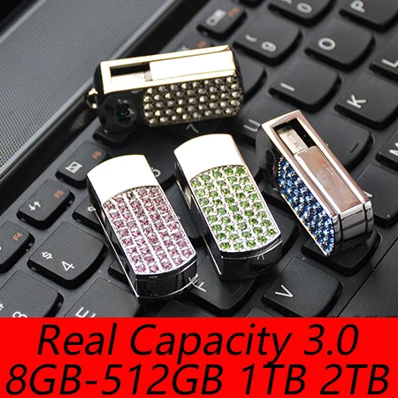 

Hot Selling Diamond Jewelry Fashion Gift Pink USB Flash Drive 3.0 64GB 128GB Pendrives 512GB Pen Drive 32GB 16GB 256GB USB Stick