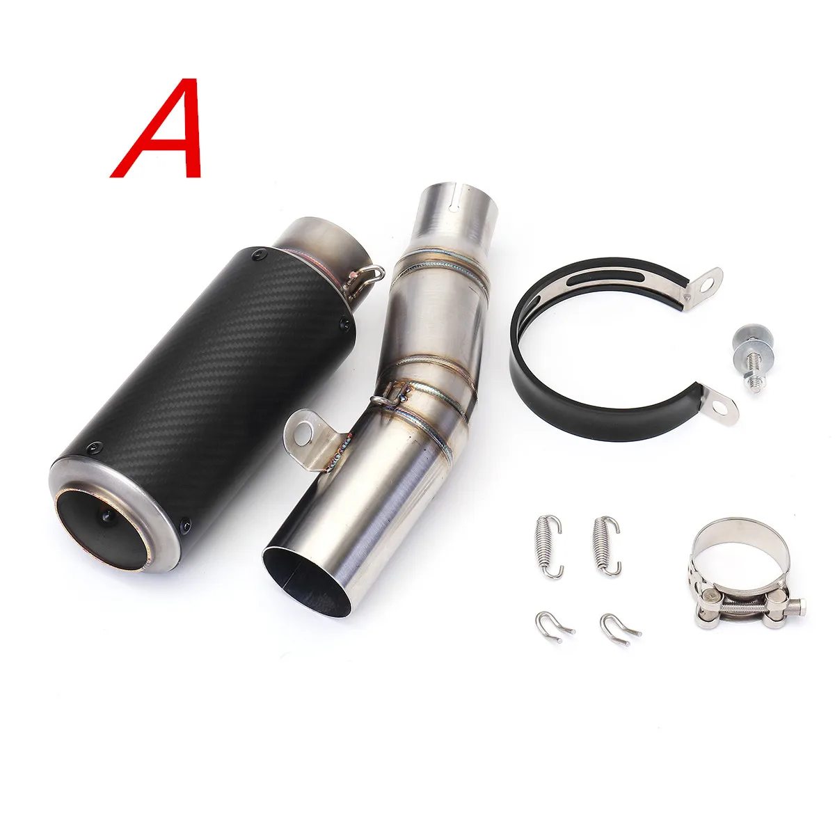 

Motorcycle Full Set Exhaust Muffler & Middle Mid Pipe Connect Tail Link Pipe Exhaust System For Yamaha YZF R6 2006-2018 2 Type