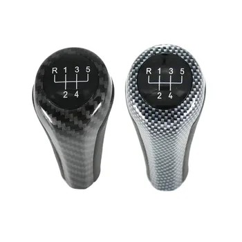 

5 Speed Gear Shift Knob Carbon Fiber For BMW 1 3 5 6 Series E30 E32 E34 E36 E38 E39 E46 E53 E60 E63 E83 E84 E90 E91