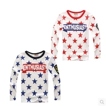 2015 Autumn child t-shirt boys girls child basic shirt cotton lounge sleepwear long-sleeve T-shirt free shipping