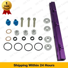 Racing Fuel Rail Kit Top Feed Injector for Mitsubishi Lancer Evolution EVO 1 2 3 4G63 CSR Aluminum Rail Car Styling Accessories