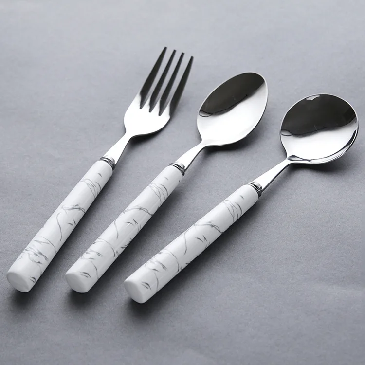 3pcs marbled stainless steel