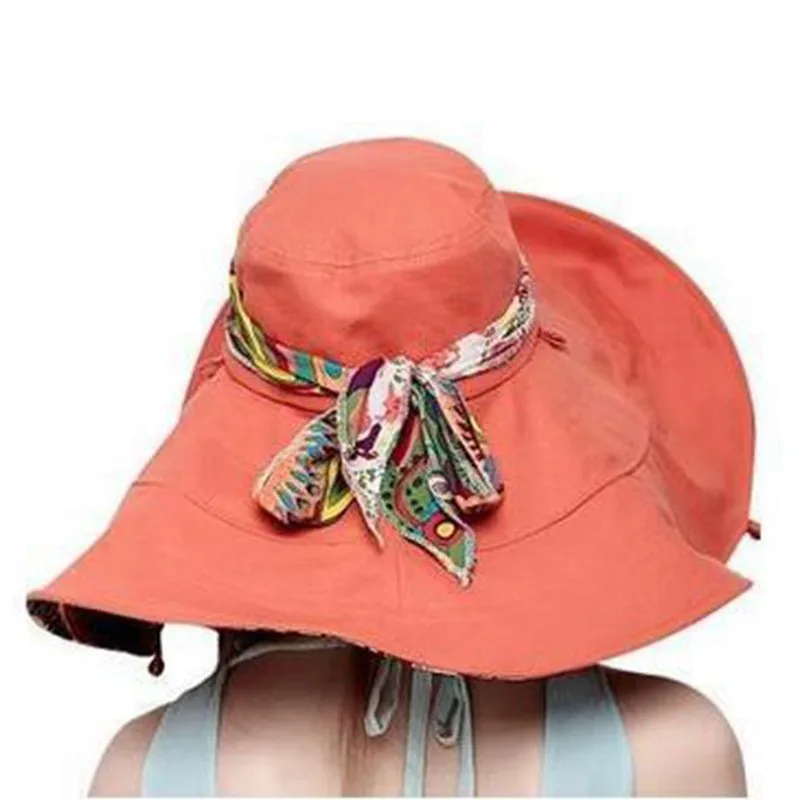Новая двухсторонняя женская летняя шляпа с цветочным принтом с широкими полями Ca'p's плата, вентилятор, Солнцезащитная шляпа - Цвет: 04