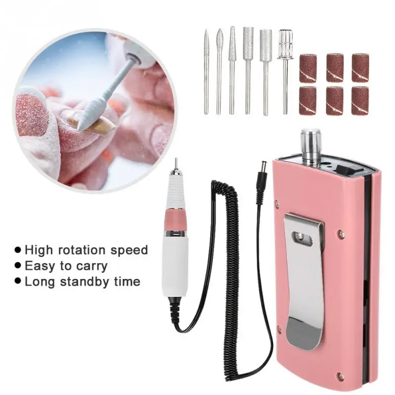 

Electric Rechargeable Nail Drill Machine Pedicure Polishing Grinding File Drill Manicure Pedicure Set Nail Polisher Equipment