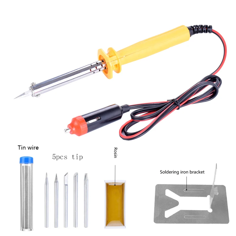 

DC 12V 60W Electric Soldering Iron+Lighter Socket Auto Car Solder Repair Tools Low voltage DC soldering iron