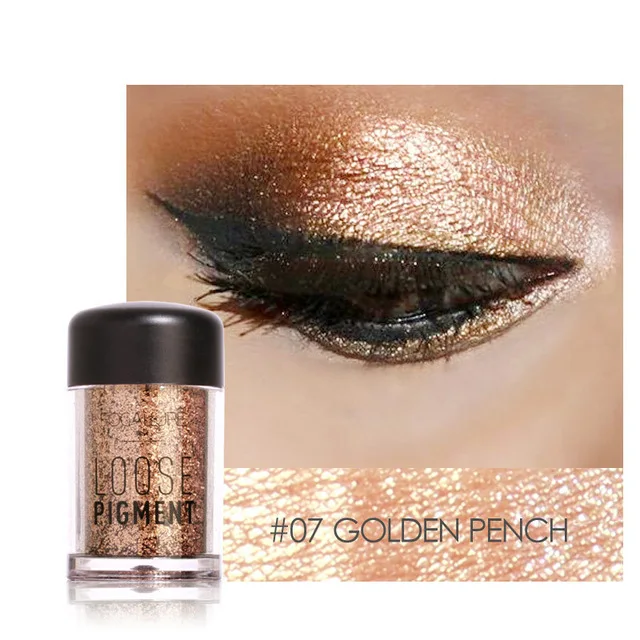 FOCALLURE New Glitter Eyeshadow 12Color Makeup Diamond Lips Loose Makeup Eyes Pigment Powder Easy to wear Waterproof Eyeshadow - Цвет: 7