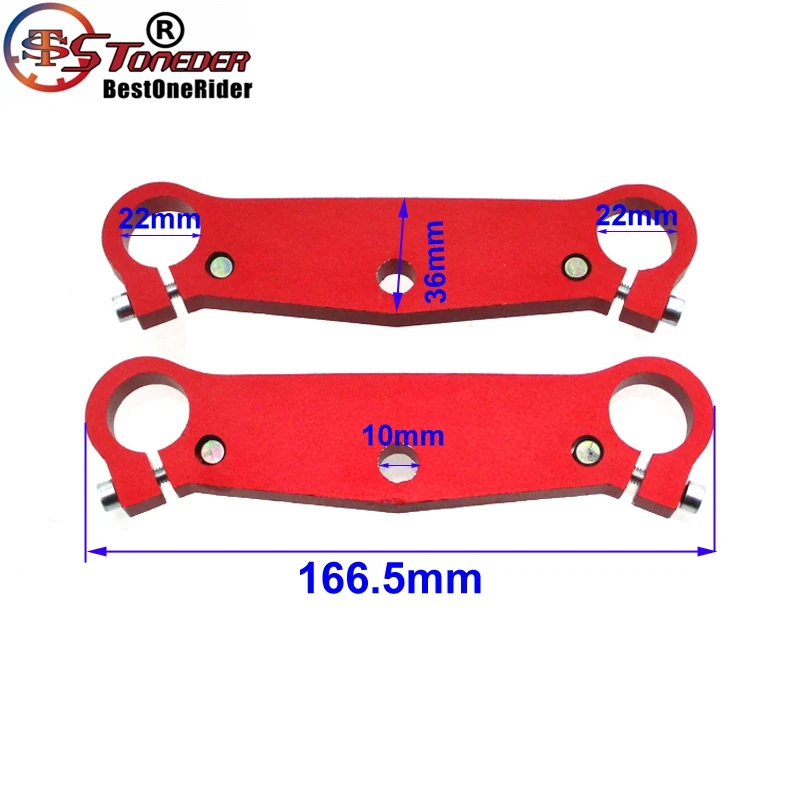 STONEDER Red Front Fork Triple Tree Clamps Plate For Chinese 47cc 49cc Mini Moto Pocket Bike Cags Mx-3 GP-RSR MTA1 MTA2 A1 A2 A3