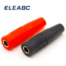 10 pces latão 4mm banana fêmea isolado jack plug fio conector de solda