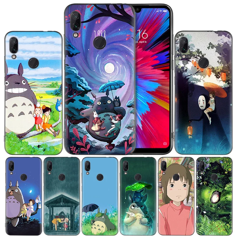 

Studio Ghibli Totoro Black Silicone Case Cover for Xiaomi Mi 9 8 Play A1 A2 Redmi Note 7 6 6A 5 Plus S2 GO Lite Pro Pocophone F1