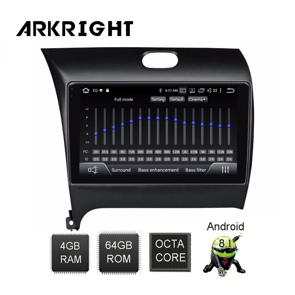 Автомобильная магнитола ARKRIGHT 9 дюймов Android 8 1 стерео аудио GPS для Kia Cerato K3 Forte 2012 2016