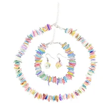 Красочное женское колье Puka из натуральной раковины с неровными чипсами, женское колье, чокер, модное летнее пляжное ювелирное изделие, Новое поступление