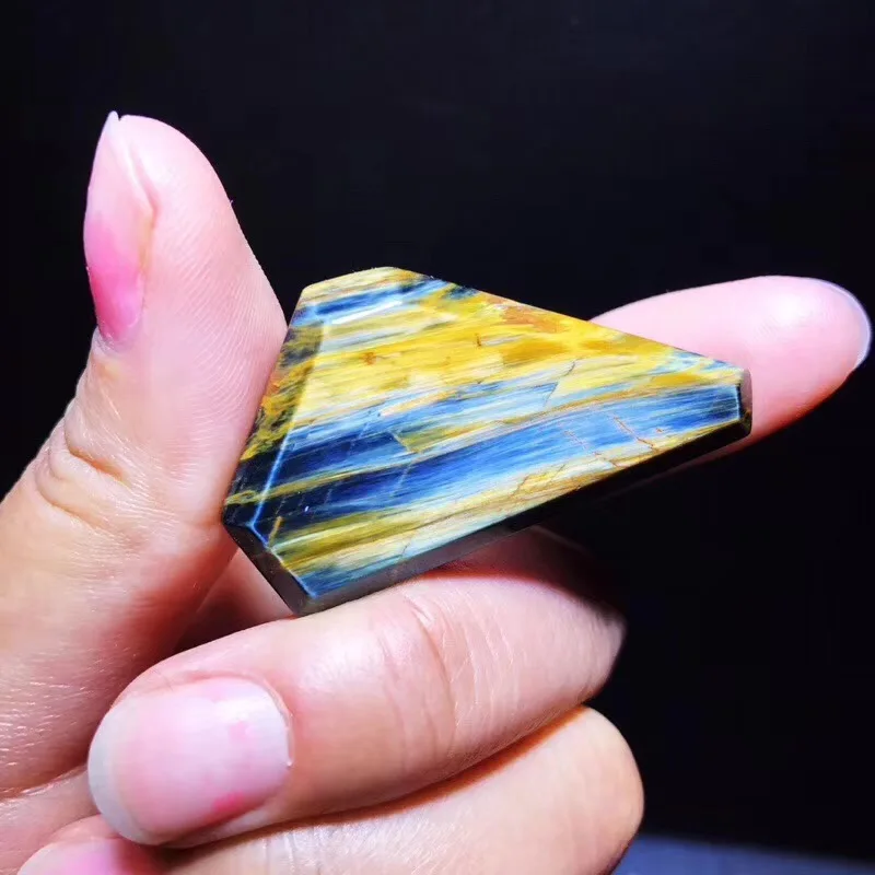 

Genuine Natural Yellow Blue Pietersite Pendant For Woman Man Gift 44x24x14mm Bead From Namibia Fashion Jewelry Pendant AAAAA