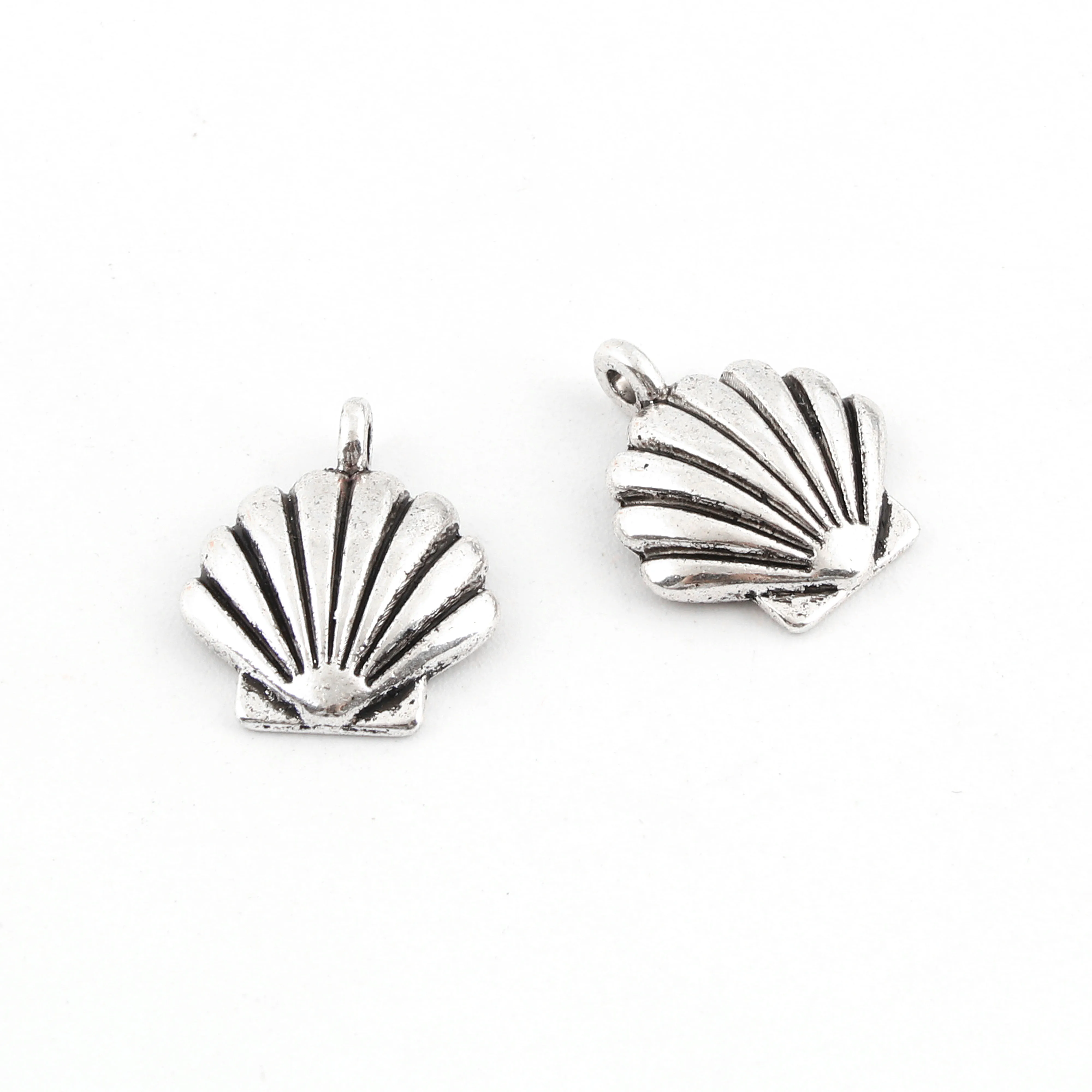 40 шт. Серебряный летний кулон на пляж Подвески ручной работы 17X14mm A2053|Шармы| |
