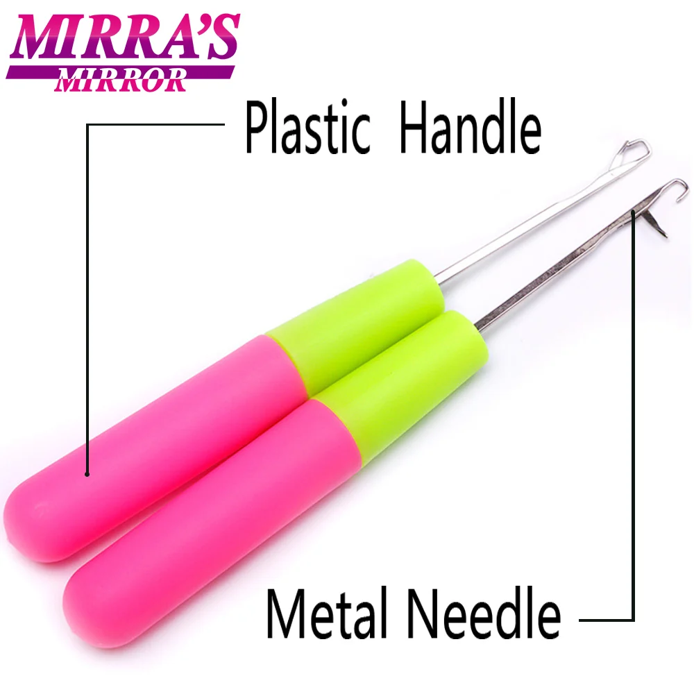 Mirra의 거울 10 pcs dreadlocks 가발 만들기 도구 점보 braiding 머리카락을위한 핑크 & 레몬 컬러 바늘 threader 크로 셰 뜨개질 후크