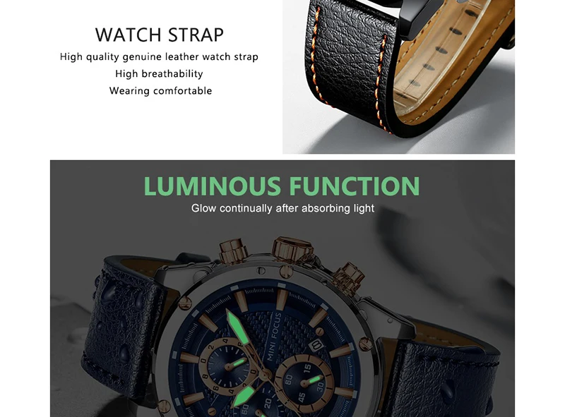 Men Watches 2019 MINIFOCUS Fashion Sport Quartz Clock Mens Watches Top Brand Luxury Waterproof Chronograp Men's Wrist Watch 2019 (24)