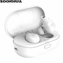 SOONHUA портативный TWS Bluetooth наушники True беспроводной Hifi стерео вкладыши водонепроницаемый HD гарнитура для общения с микрофоном громкой связи