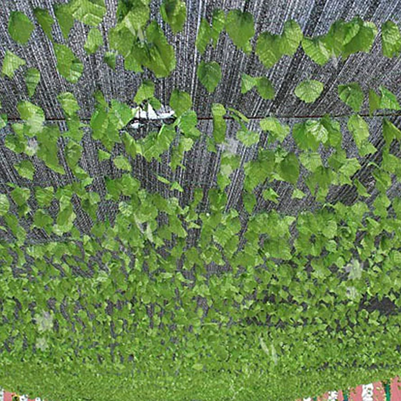 New 12Pcs Set Artificial Plants Green Grape Leaf 2 4m Simulation Plant 
