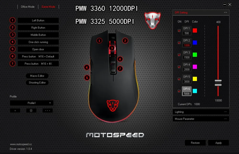 Motospeed V70 Проводная игровая мышь USB PMW3325 5000 dpi PMW3360 12000 dpi компьютер RGB светодиодный многоцветная подсветка коврик для мыши 1," x 10