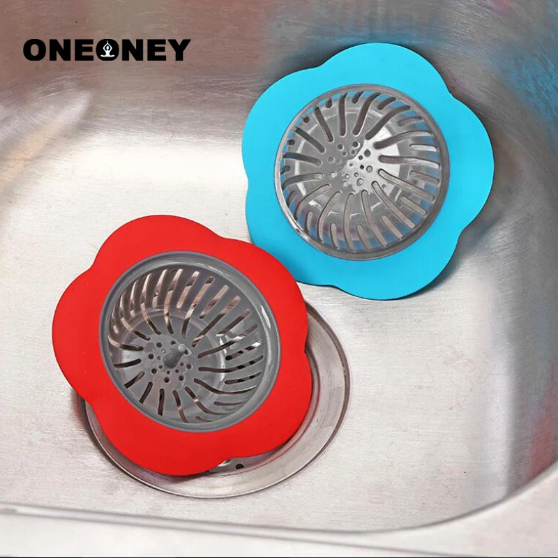 

Oneoney Kitchen Basin Sewer Filter Anti-Blocking Kitchen Sink Wash Vegetable Cistern Bathroom Tools Gadgets Flower Sewer Filter