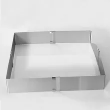 1 STÜCK Einstellbar 16-30 cm Quadratisch Mousse Kuchen Ring S/Stahl Kuchen Kreis Kuchenform Kuchen dekoration Backenwerkzeuge Backformen KX 176