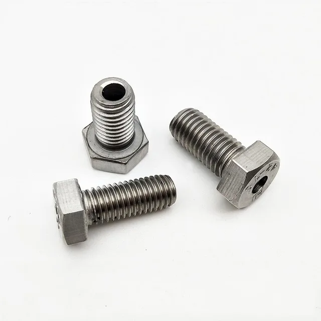 6pcs M4 M5 stainless steel hollow screws lamp fitting hex bolts hexagon threading screw through