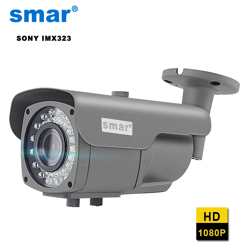 Smar наружная ip камера ручной 2 8 12 мм Объектив Фокус 1080P sony IMX323 пуля ночного видения