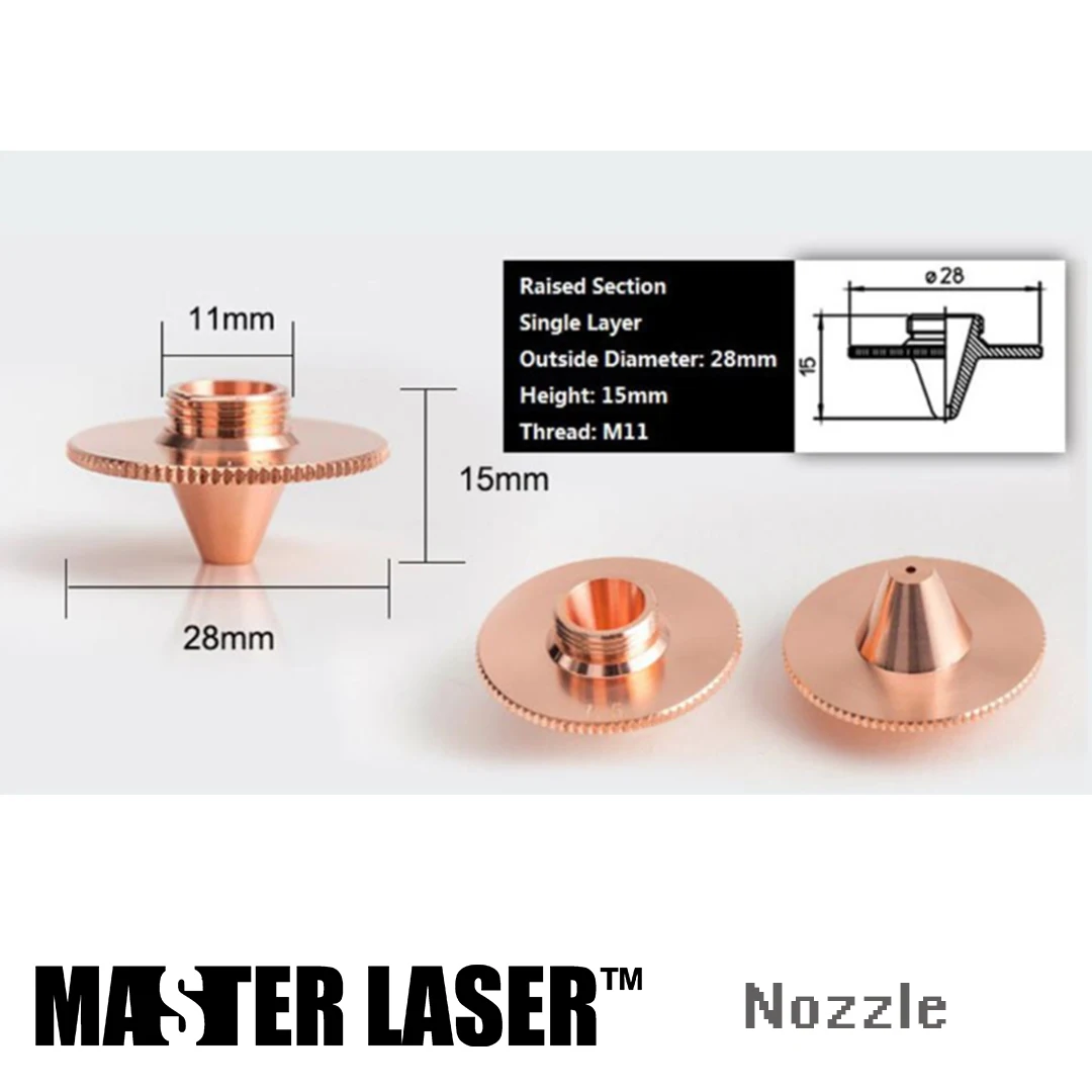 

Precitec Laser Nozzles Copper Cu 1.0 1.2 1.5 1.8 2.0 2.5 3 3.5 4.0 for High Power Fiber Laser Cutting Machine Trumpf JFY